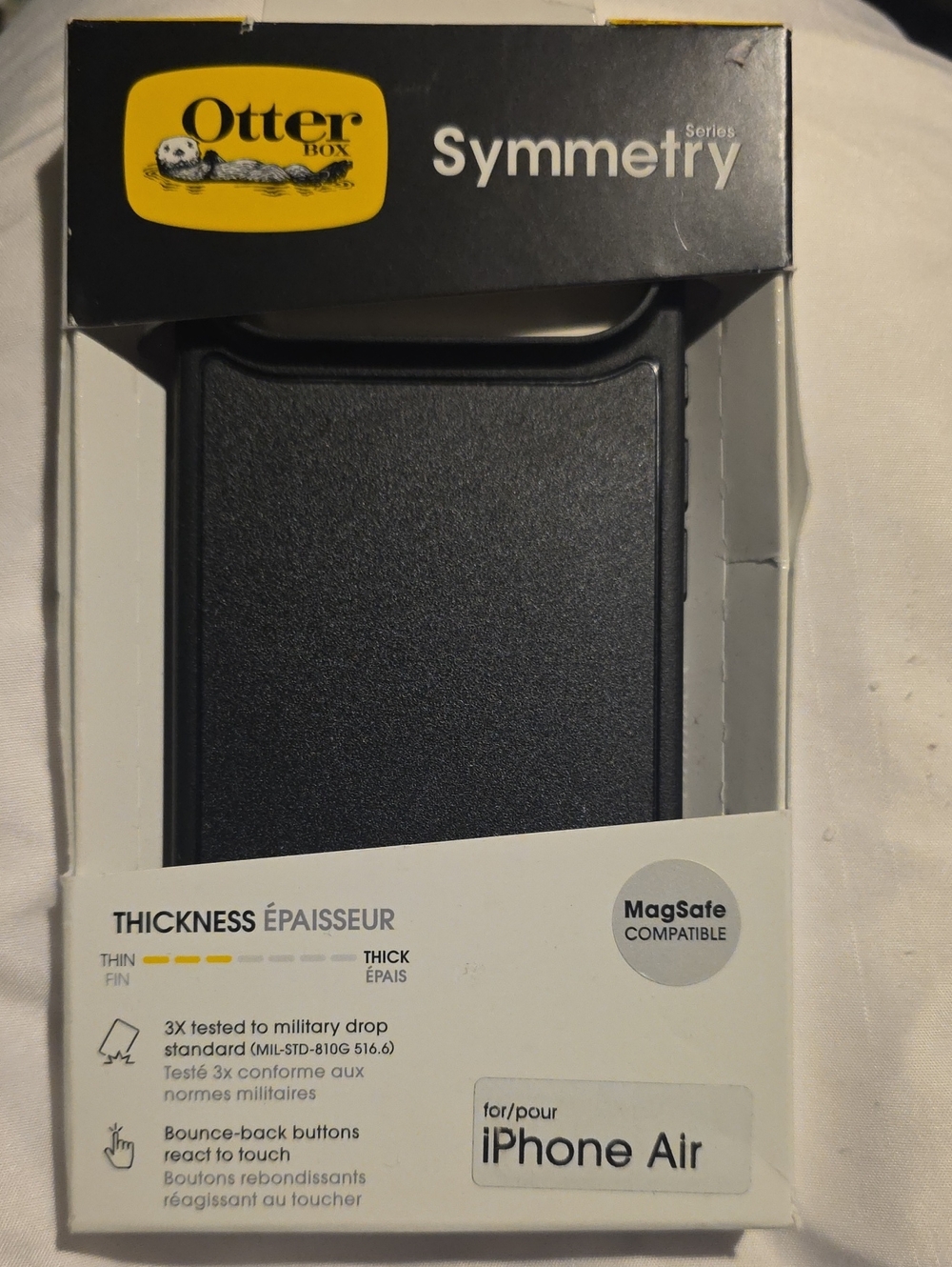 OtterBox Symmetry Series Black iPhone Air Case MagSafe Compatible